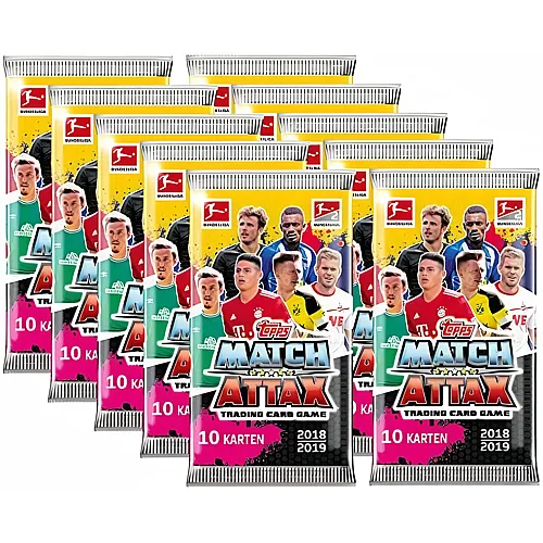 Topps Match Attax 2018/19 - 10 Booster - Deutsch