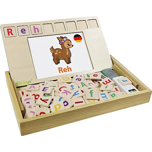 Lexibook Bio Toys  Wortschule zweisprachig: Englisch - Deutsch - Holzspielzeug