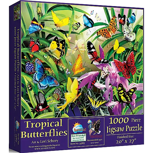 SunsOut Puzzle Lori Schory Tropical Butterflies - 1000 Teile