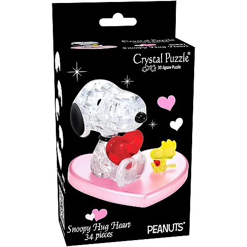 HCM Kinzel Crystal Puzzle Peanuts 3D Snoopy in Love - 34 Teile