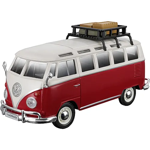 Maisto 1:24 VW-Bus Samba T1 mit Dachtr�ger und Gep�ck Rot