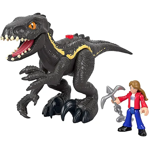 Imaginext Jurassic World Indoraptor Dinosaurier und Maisie-Figur