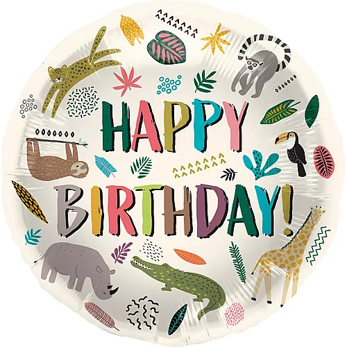 Folat Folienballon Wilde Tiere - � 45 cm