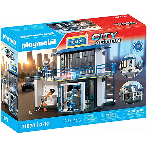 PLAYMOBIL City Action Polizeiwache mit Fahndungsraum (71874)