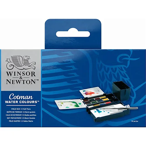 Winsor & Newton W&n Cotman Water Feld Taschenset 12 X 1/2 N�pfe