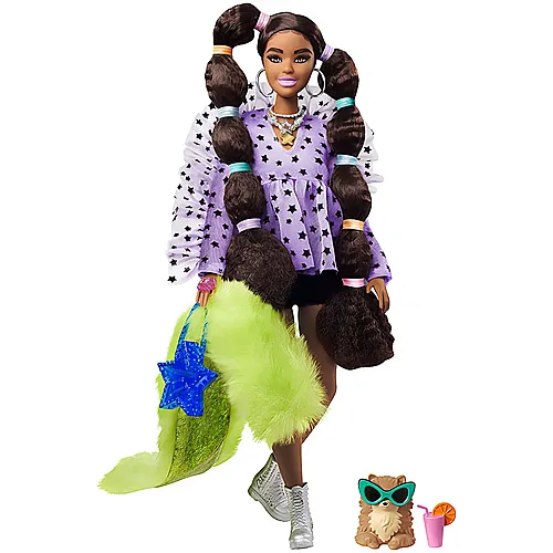 Barbie Extra Puppe mit Zpfen und Bobble Haargummies