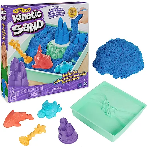Spin Master Kinetic Sand Sandbox Set Blau (454g)