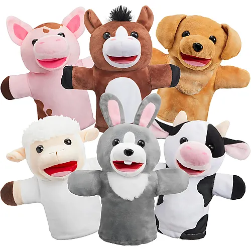 Tier-Handpuppen - 6 Teile