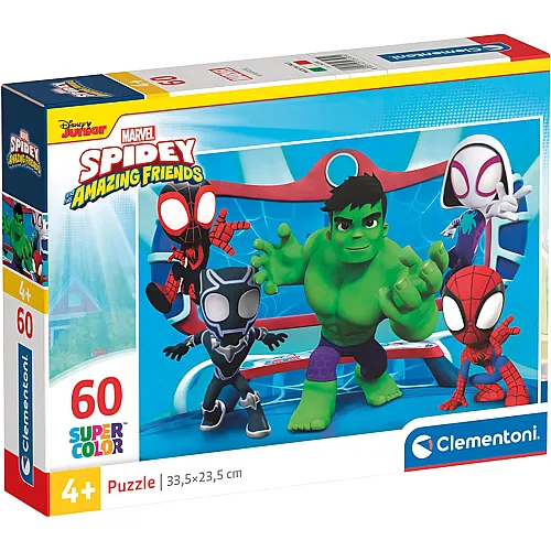 Clementoni Puzzle Supercolor Spiderman Spidey and his Amazing Friends - 60 Teile