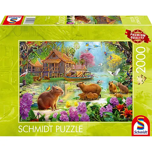 Schmidt Puzzle Oase der Capybaras - 2000 Teile