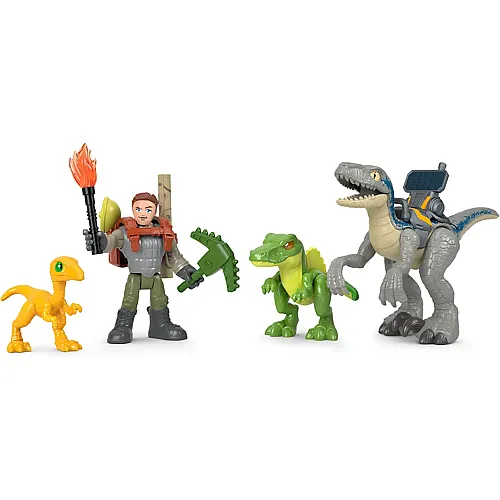 Imaginext Track & Trail Dino Pack mit Owen Grady und Blue