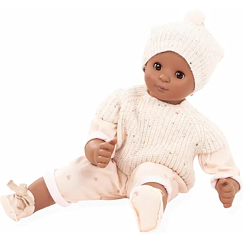 G�tz Maxy Muffin Schick In Strick Puppe � 42 cm grosse Babypuppe mit braunen Schlafaugen, ohne Haare und Weichk�rper �