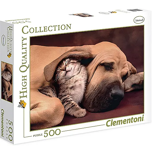 Clementoni Puzzle High Quality Collection Hund & Katze (500Teile)