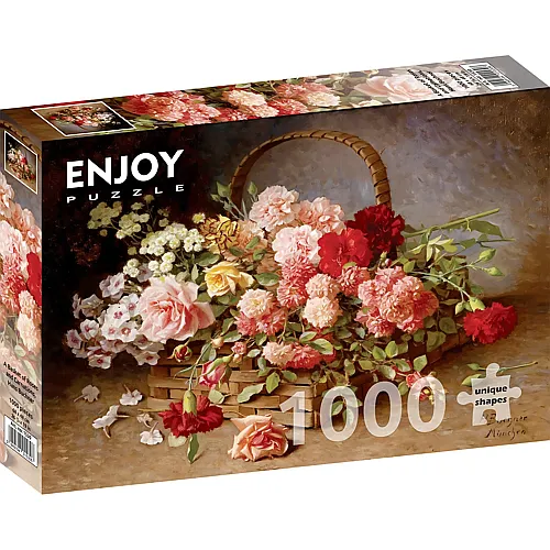 Enjoy Puzzle A Basket of Roses and Carnations - 1000 Teile