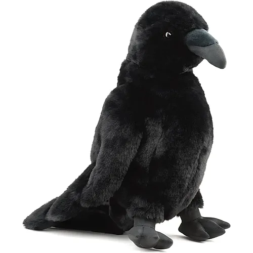 Handpuppe Rabe mit drehbarem Kopf - 31 cm