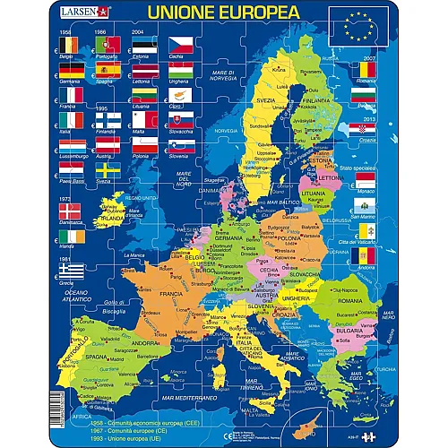 Larsen Puzzle Unione Europea - 70 Teile