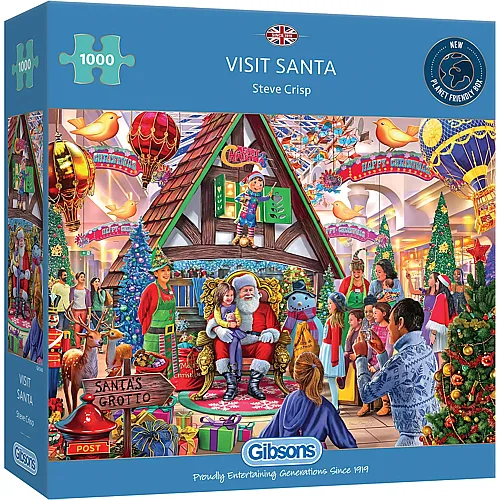 Gibsons Puzzle Steve Crisp Visit Santa - 1000 Teile