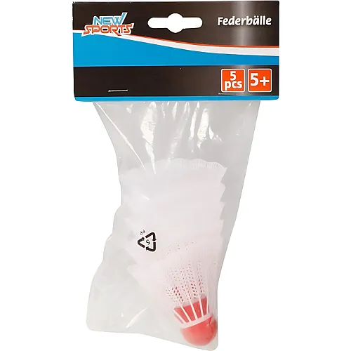 New Sports Federb�lle Weiss - 5 Teile