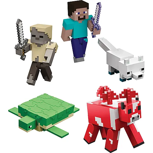 Mattel Minecraft Craft A  Block Figur 10-fach ass., Figur 8 cm, Zubeh�rteil, ab 6 Jahren