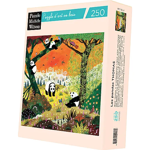 Puzzle Mich�le Wilson Hand-Cut Wooden Puzzle - Thomas - Pandas (250Teile)