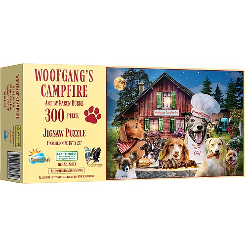 SunsOut Puzzle Karen Burke Wolfgangs Lagerfeuer - 300 Teile