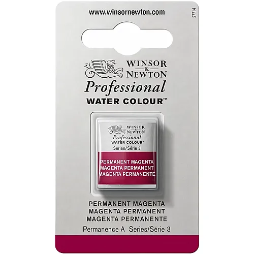 Winsor & Newton Professional Water Colour Aquarellfarbe Permanentmagenta - 1/2 Napf