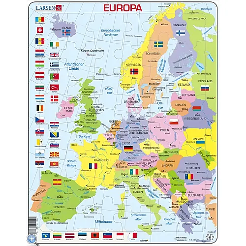 Larsen Puzzle Europa - 48 Teile