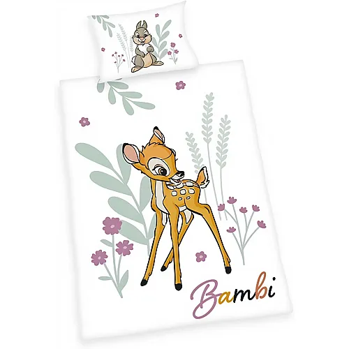 Herding Disney's Bambi Flanell-Bettw�sche Made in Green - 40 x 60 + 100 x 135 cm