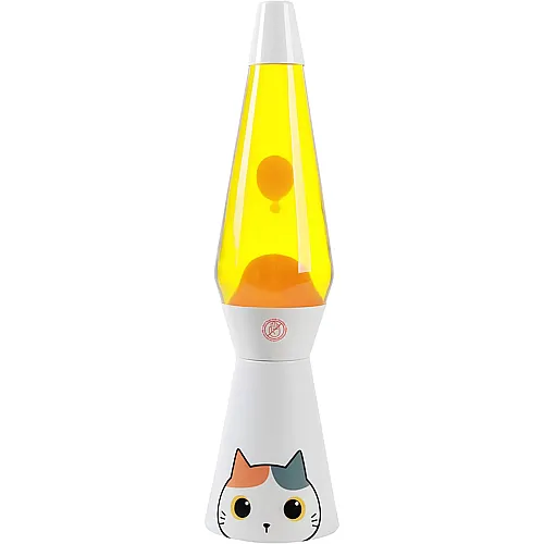Fl�ssige Lavalampe Orange Cat Spaceship - 40 cm