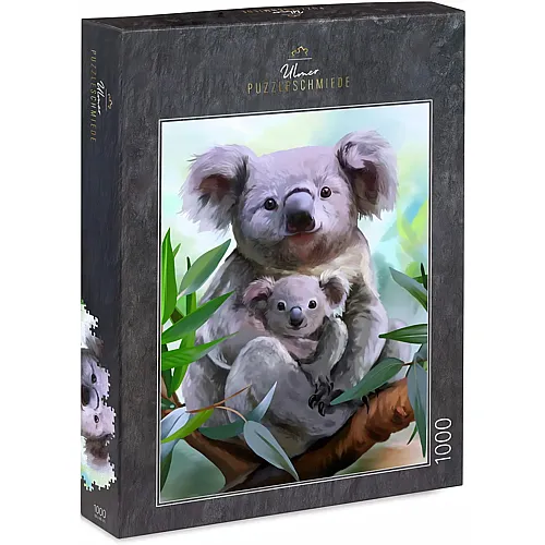 Ulmer Puzzleschmiede Die f�rsorglichen Koala-Mutter mit Kind - 1000 Teile