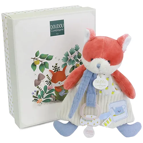 Doudou et Compagnie Fuchs Renard Schmusetuch mit Schnullerhalter - 19 cm