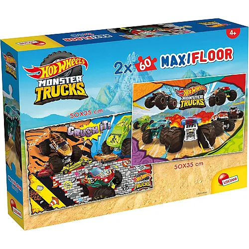 2in1 Hot Wheels Monster Trucks - 60 Teile