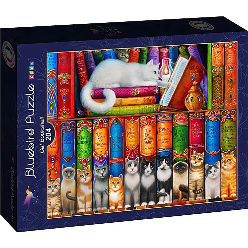 Bluebird Puzzle Cat Bookshelf - 204 Teile