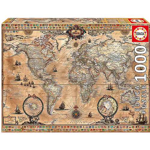 Educa Puzzle Antike Weltkarte (1000Teile)