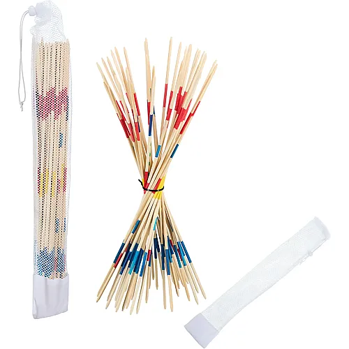 Relaxdays Riesenmikado, 2er Set je 41 St�ben mit Tasche