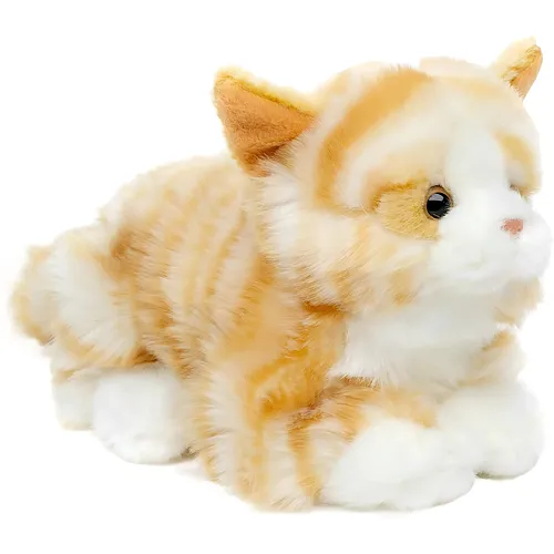 Katze liegend braun-getigert 20cm
