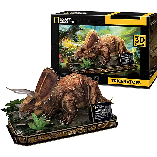 Cubic Fun Puzzle National Geographic 3D Triceratops (44Teile)
