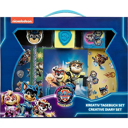 Undercover Paw Patrol Kreativ Tagebuch Set mit mit Schloss