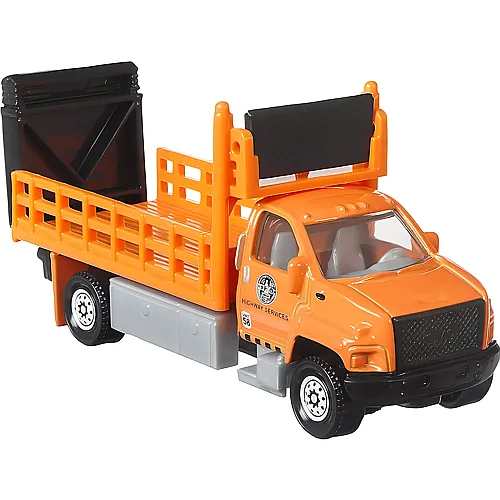 Matchbox Working Rigs GMC 3500 Attenuator Truck Orange (1:64)