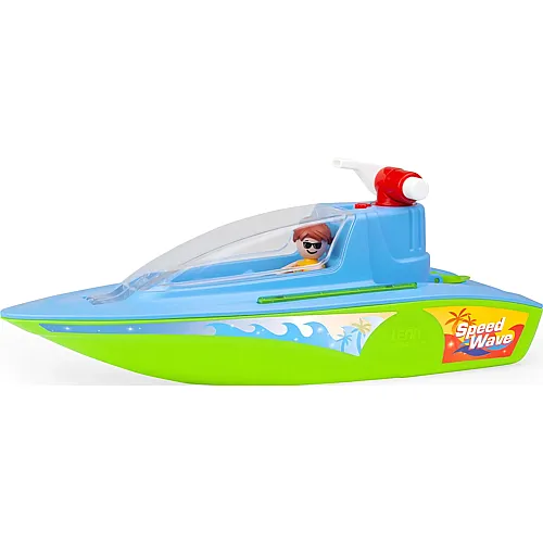 Lena Boazz Sportboot mit Pumpe 36 cm, mechanische Pumpe, Figur, ab 2 Jahren