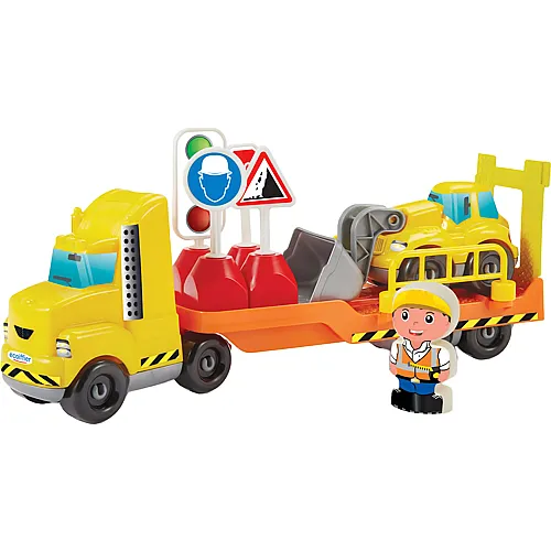 Camion avec pelleteuse