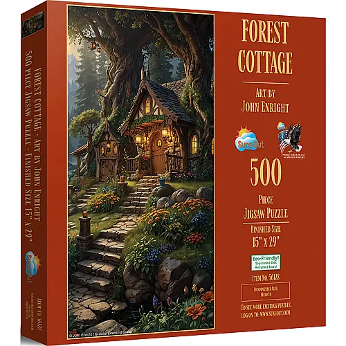 SunsOut Puzzle John Enright Waldh�tte - 500 Teile