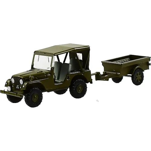 ACE Toy Jeep militaire Willys M38A1 avec remorque Aebi Gelpw Anh 68