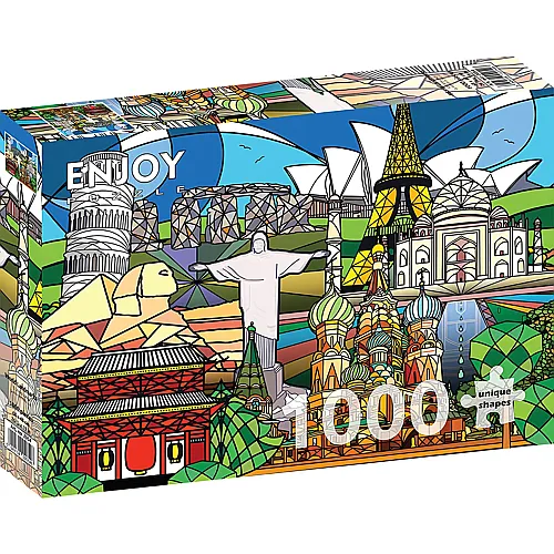 Enjoy Puzzle World Landmarks - 1000 Teile