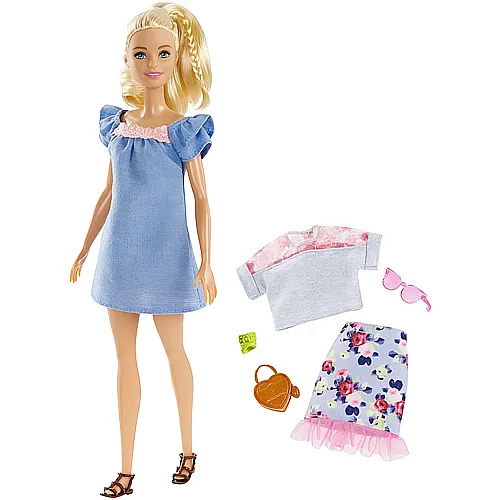 Barbie Fashionistas Puppe im blauen Kleid (Nr.99)