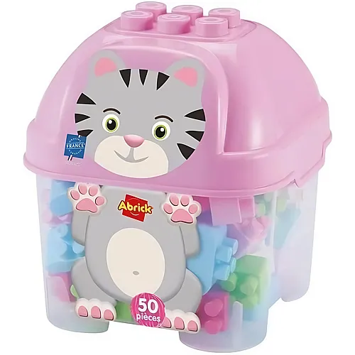 Bausteine Katze in Aufbewahrungsbox 50Teile