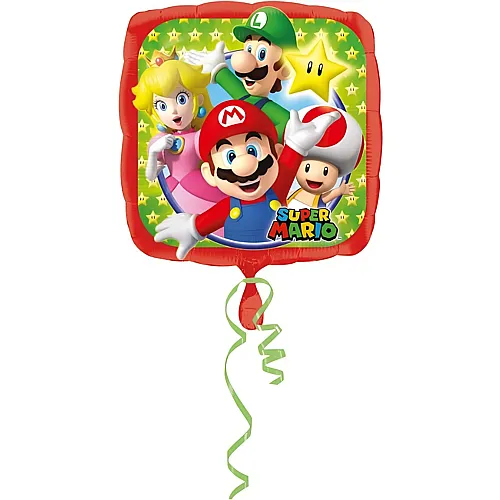 Amscan Folienballon Super Mario Bros 43cm, im Beutel