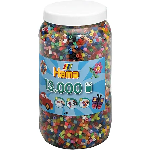 Hama Bgelperlen im Topf Farbmix (13000Teile)