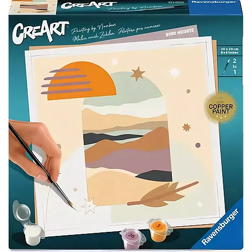 Ravensburger CreArt Malen nach Zahlen Boho - 20 x 20 cm