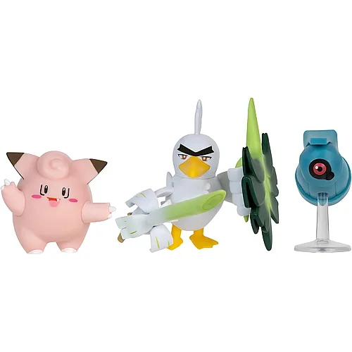 Jazwares Pok�mon Battle Figure Set-Piepi, Tanhel, Lauchzelot